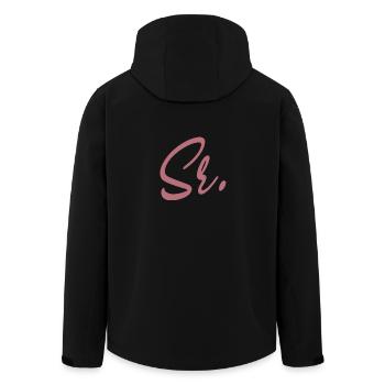 Sr. Verlobungsgeschenk Bräutigam wird Hochzeitsfeier - Recycelte Männer Softshell-Jacke von Stanley/Stella - Schwarz - Hinten - AI Model Male 185 light (185cm)
