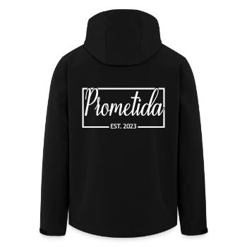 Prometida Est. 2023 Fiancée Fiancée Mariage - Veste softshell homme en polyester recyclé Stanley/Stella - noir - Dos - AI Model Male 185 light (185cm)