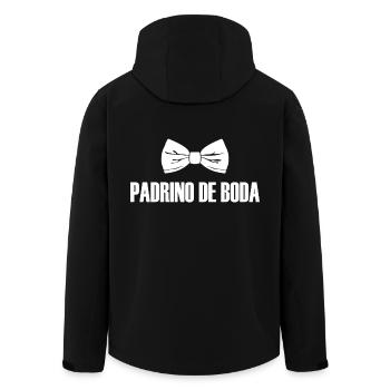 Padrino de Boda, Best Man Bowtie Wedding Groomsmen - Men’s Recycled Softshell Jacket by Stanley/Stella - black - Back - AI Model Male 185 light (185cm)