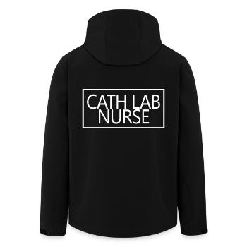 Une infirmière de laboratoire de cathétérisme fière d’être étudiante diplômée en sciences infirmières - Veste softshell homme en polyester recyclé Stanley/Stella - noir - Dos - AI Model Male 185 light (185cm)