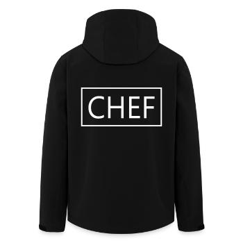Chef fier Chef diplômé Étudiant en art culinaire - Veste softshell homme en polyester recyclé Stanley/Stella - noir - Dos - AI Model Male 185 light (185cm)