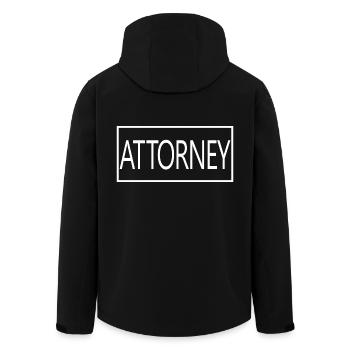 Rechtsanwalt Stolzer graduierter Rechtsanwaltsstudent - Recycelte Männer Softshell-Jacke von Stanley/Stella - Schwarz - Hinten - AI Model Male 185 light (185cm)
