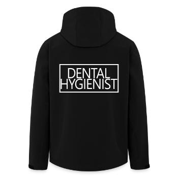 Dental Hygienist Proud Graduated Dentist Gift - Men’s Recycled Softshell Jacket by Stanley/Stella - black - Back - AI Model Male 185 light (185cm)