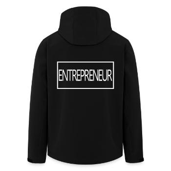 Unternehmer Stolzes graduiertes Unternehmergeschenk - Recycelte Männer Softshell-Jacke von Stanley/Stella - Schwarz - Hinten - AI Model Male 185 light (185cm)