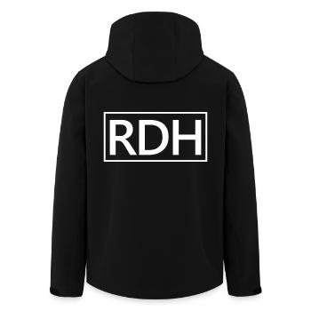 RDH Proud Registered Dental Hygienist Gift - Men’s Recycled Softshell Jacket by Stanley/Stella - black - Back - AI Model Male 185 light (185cm)