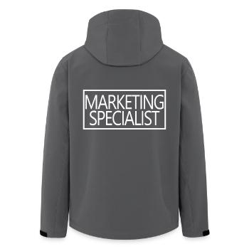 Spécialiste en marketing Fière diplômée en marketing - Veste softshell homme en polyester recyclé Stanley/Stella - charbon - Dos - AI Model Male 185 light (185cm)