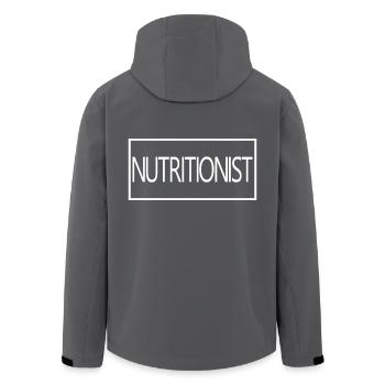 Nutritionniste Fier étudiant diplômé en nutrition - Veste softshell homme en polyester recyclé Stanley/Stella - charbon - Dos - AI Model Male 185 light (185cm)
