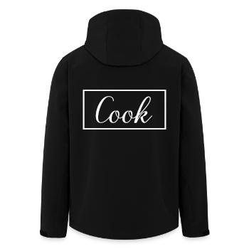 Étudiant diplômé en art culinaire Cook Proud - Veste softshell homme en polyester recyclé Stanley/Stella - noir - Dos - AI Model Male 185 light (185cm)