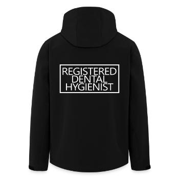 Registered Dental Hygienist Proud RDH Student - Men’s Recycled Softshell Jacket by Stanley/Stella - black - Back - AI Model Male 185 light (185cm)