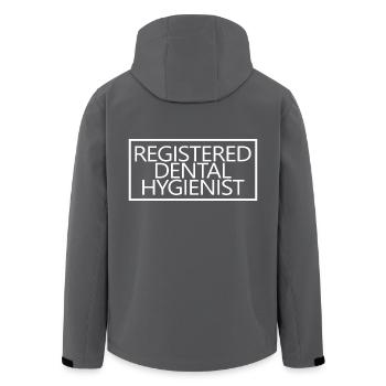 Hygiéniste dentaire enregistrée fière étudiante RDH - Veste softshell homme en polyester recyclé Stanley/Stella - charbon - Dos - AI Model Male 185 light (185cm)