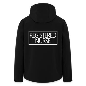 Registrierte Krankenschwester Stolze diplomierte Krankenpflegestudentin - Recycelte Männer Softshell-Jacke von Stanley/Stella - Schwarz - Hinten - AI Model Male 185 light (185cm)