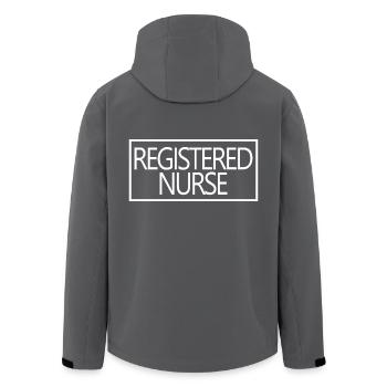 Infirmière autorisée Fière diplômée en soins infirmiers - Veste softshell homme en polyester recyclé Stanley/Stella - charbon - Dos - AI Model Male 185 light (185cm)