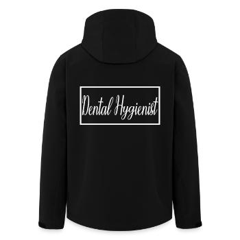 Dental Hygienist Proud Graduated Dentist Gift - Men’s Recycled Softshell Jacket by Stanley/Stella - black - Back - AI Model Male 185 light (185cm)