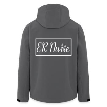 Infirmière des urgences fière étudiante en soins infirmiers diplômée - Veste softshell homme en polyester recyclé Stanley/Stella - charbon - Dos - AI Model Male 185 light (185cm)