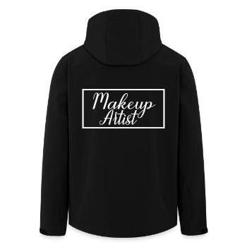 Maskenbildnerin Stolze Kosmetikerin - Recycelte Männer Softshell-Jacke von Stanley/Stella - Schwarz - Hinten - AI Model Male 185 light (185cm)