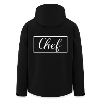 Chef fier Chef diplômé Étudiant en art culinaire - Veste softshell homme en polyester recyclé Stanley/Stella - noir - Dos - AI Model Male 185 light (185cm)