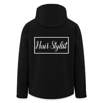 Coiffeur fier Diplômé Cadeau de coiffeur - Veste softshell homme en polyester recyclé Stanley/Stella - noir - Dos - AI Model Male 185 light (185cm)