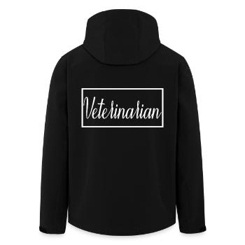 Tierarzt stolzer Veterinärstudent - Recycelte Männer Softshell-Jacke von Stanley/Stella - Schwarz - Hinten - AI Model Male 185 light (185cm)