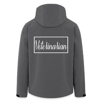 Un vétérinaire fier étudiant diplômé en médecine vétérinaire - Veste softshell homme en polyester recyclé Stanley/Stella - charbon - Dos - AI Model Male 185 light (185cm)