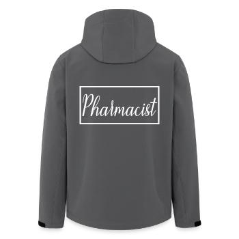 Pharmacien Fier Diplômé Étudiant en pharmacie - Veste softshell homme en polyester recyclé Stanley/Stella - charbon - Dos - AI Model Male 185 light (185cm)