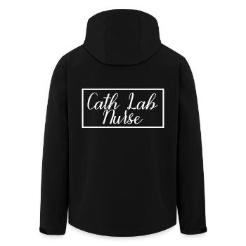 Une infirmière de laboratoire de cathétérisme fière d’être étudiante diplômée en sciences infirmières - Veste softshell homme en polyester recyclé Stanley/Stella - noir - Dos - AI Model Male 185 light (185cm)