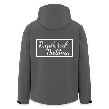 Diététiste Fière nutritionniste diplômée - Veste softshell homme en polyester recyclé Stanley/Stella - charbon - Dos - AI Model Male 185 light (185cm)