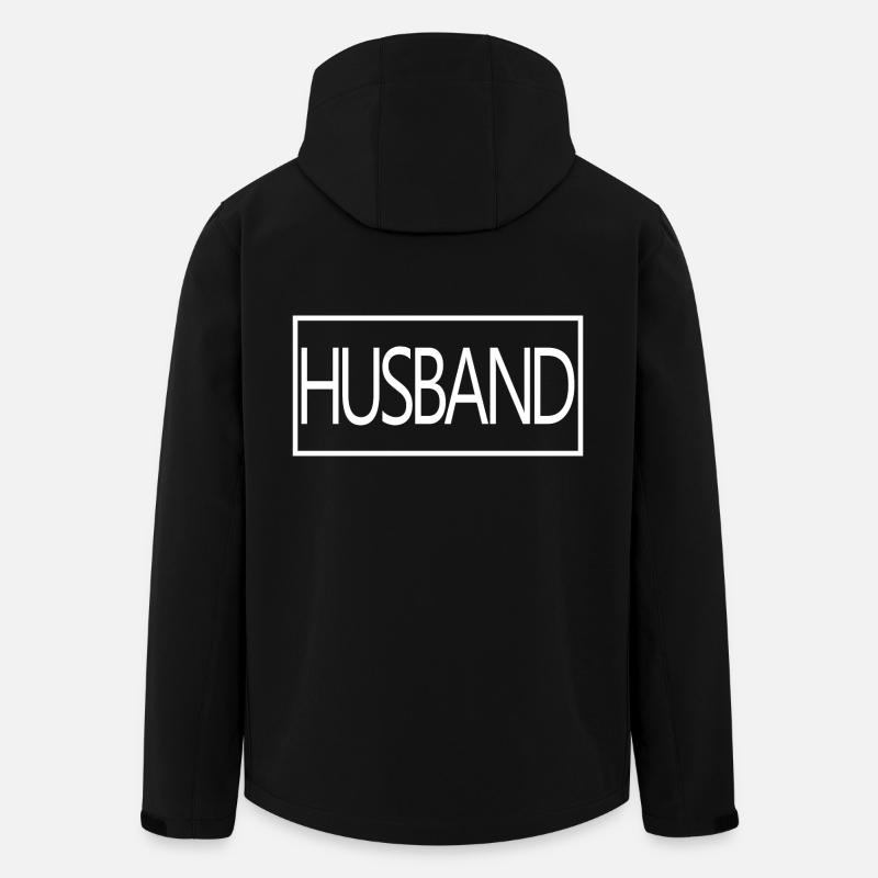 Husband Matching Engagement Wedding Honeymoon - Men’s Recycled Softshell Jacket by Stanley/Stella - black
