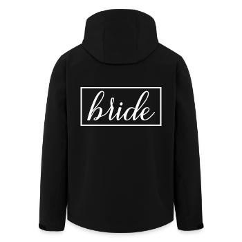 Fiançailles de couple de mariage assorties Lune de miel - Veste softshell homme en polyester recyclé Stanley/Stella - noir - Dos - AI Model Male 185 light (185cm)