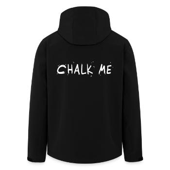 Chalk Me, Kreide Schriftzug - Boulder/ Kletter Pun - Recycelte Männer Softshell-Jacke von Stanley/Stella - Schwarz - Hinten - AI Model Male 185 light (185cm)