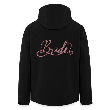 Fiançailles de couple de mariage assorties Lune de miel - Veste softshell homme en polyester recyclé Stanley/Stella - noir - Dos - AI Model Male 185 light (185cm)