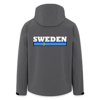 Schweden Flagge - Recycelte Männer Softshell-Jacke von Stanley/Stella - Schwarz - Hinten - AI Model Male 185 light (185cm)