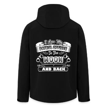 Patrol Officer I Love My Patrol Officer - Men’s Recycled Softshell Jacket by Stanley/Stella - black - Back - AI Model Male 185 light (185cm)