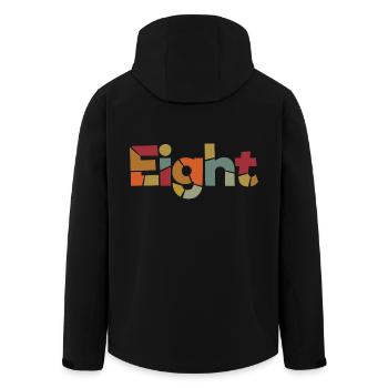 Acht-8-jähriger Geburtstag, 8-jähriges Jubiläum - Recycelte Männer Softshell-Jacke von Stanley/Stella - Schwarz - Hinten - AI Model Male 185 light (185cm)