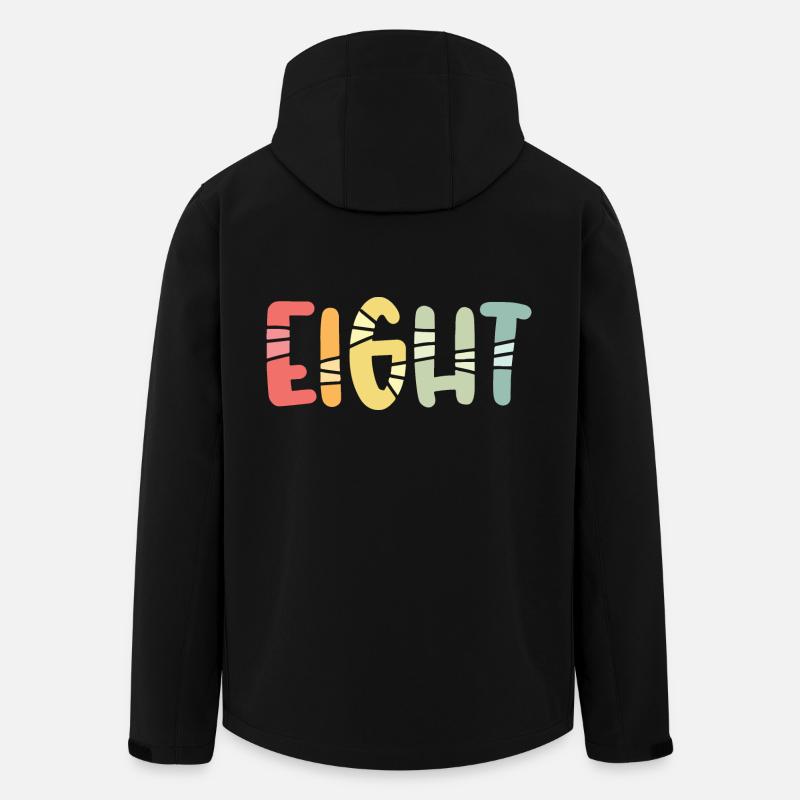 Acht-8-jähriger Geburtstag, 8-jähriges Jubiläum - Recycelte Männer Softshell-Jacke von Stanley/Stella - Schwarz