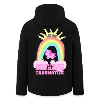 Trauma-Traumatisierer - Recycelte Männer Softshell-Jacke von Stanley/Stella - Schwarz - Hinten - AI Model Male 185 light (185cm)