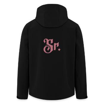 Sr. Cadeau de fiançailles Le marié sera une fête de mariage - Veste softshell homme en polyester recyclé Stanley/Stella - noir - Dos - AI Model Male 185 light (185cm)