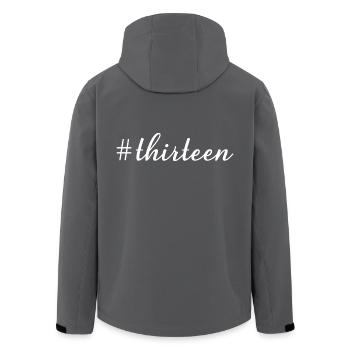 Hashtag Dreizehn Cool 13 Jahre alt 13. Geburtstag - Recycelte Männer Softshell-Jacke von Stanley/Stella - Anthrazit - Hinten - AI Model Male 185 light (185cm)