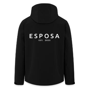 Esposa Est. 2023 Femme pour être mariée Mariage de couple - Veste softshell homme en polyester recyclé Stanley/Stella - noir - Dos - AI Model Male 185 light (185cm)