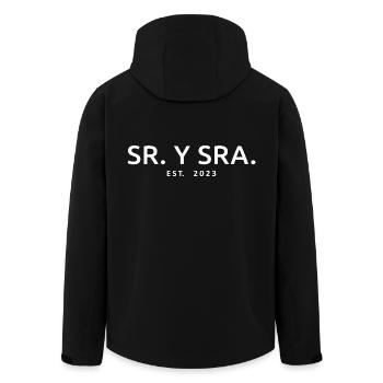 Sr. Y Sra. Est. 2023 - Hochzeitsgeschenk für Männer & Frauen - Recycelte Männer Softshell-Jacke von Stanley/Stella - Schwarz - Hinten - AI Model Male 185 light (185cm)