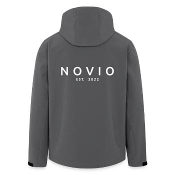 2022 Hochzeit des Verlobungsgeschenks des Bräutigams - Recycelte Männer Softshell-Jacke von Stanley/Stella - Anthrazit - Hinten - AI Model Male 185 light (185cm)