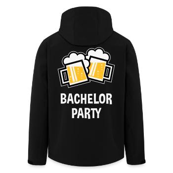Bachelor Party (Stag Night Bavarian Beer Mugs 3C) - Men’s Recycled Softshell Jacket by Stanley/Stella - black - Back - AI Model Male 185 light (185cm)
