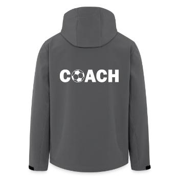 Coach - Men’s Recycled Softshell Jacket by Stanley/Stella - anthracite - Back - AI Model Male 185 light (185cm)