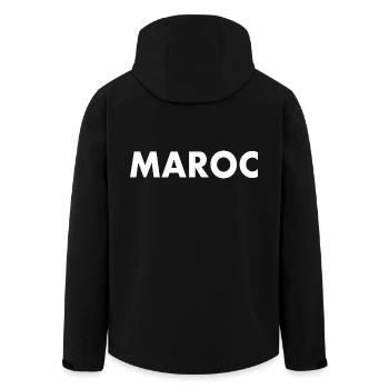 Maroc - Veste softshell homme en polyester recyclé Stanley/Stella - noir - Dos - AI Model Male 185 light (185cm)