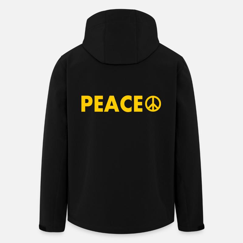 Peace - Recycelte Männer Softshell-Jacke von Stanley/Stella - Schwarz