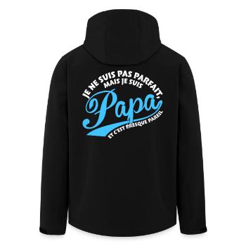 Parfait Papa - Veste softshell homme en polyester recyclé Stanley/Stella - noir - Dos - AI Model Male 185 light (185cm)