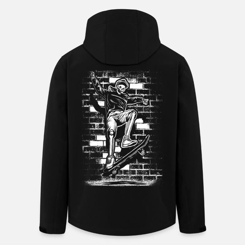 Skate | Skater | planche à roulette - Veste softshell homme en polyester recyclé Stanley/Stella - noir