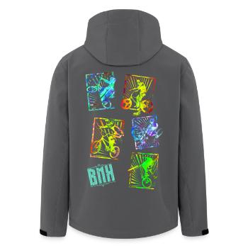 BMX bike | BMX bike | BMX | Gift idea - Men’s Recycled Softshell Jacket by Stanley/Stella - anthracite - Back - AI Model Male 185 light (185cm)