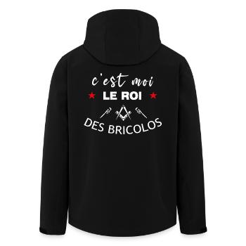 C'est Moi Le Roi Des Bricolos - Veste softshell homme en polyester recyclé Stanley/Stella - noir - Dos - AI Model Male 185 light (185cm)