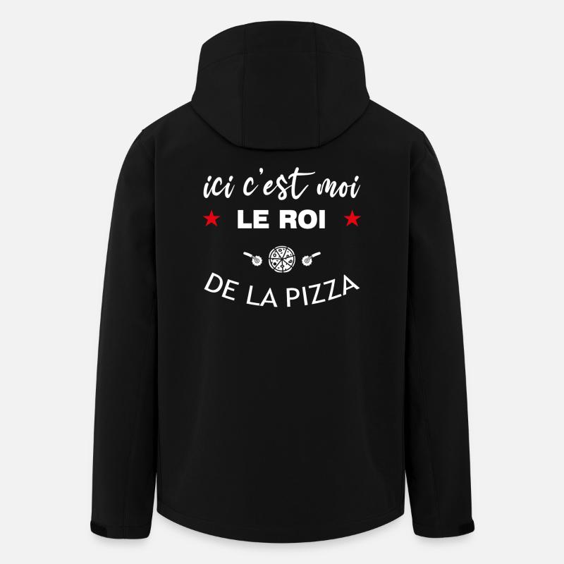 Humour Pizza Roi T-shirt - Veste softshell homme en polyester recyclé Stanley/Stella - noir