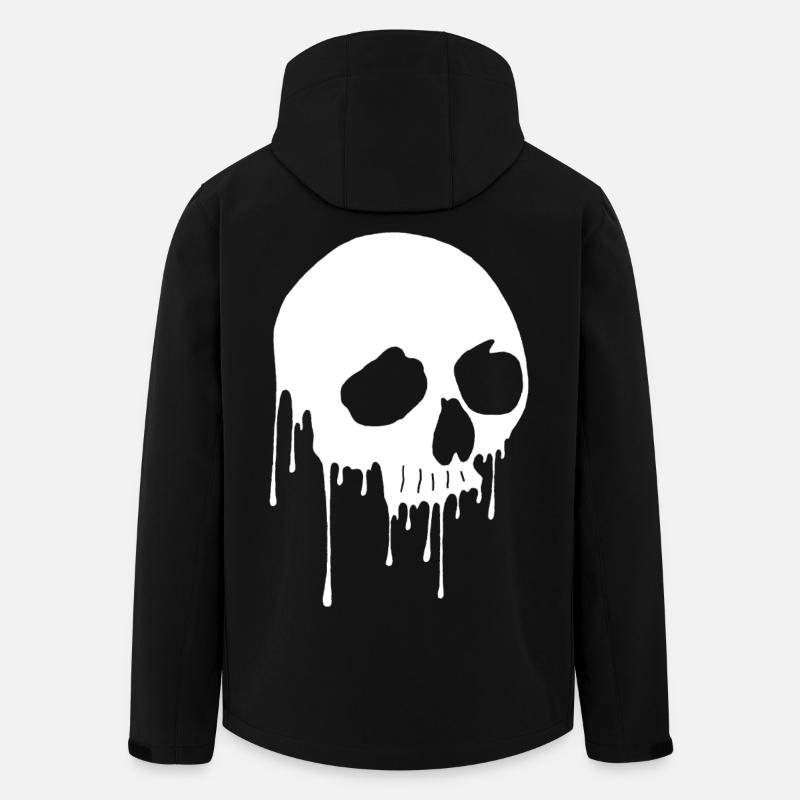 Crâne blanc et graffiti - Veste softshell homme en polyester recyclé Stanley/Stella - noir
